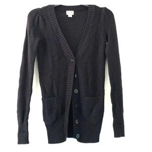 Black Mossimo Cardigan Button Down Long Sweater XS